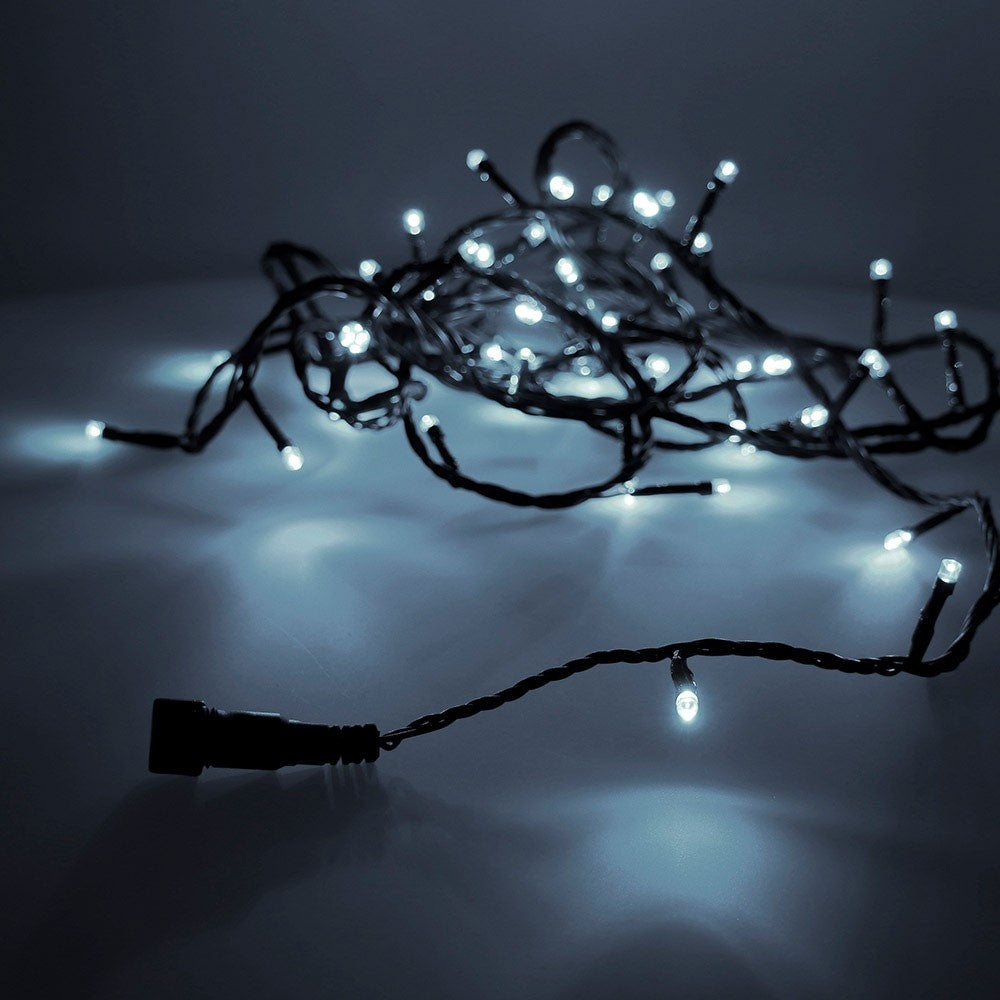 Instalatie Craciun Profesionala de Exterior IP65, 23 m, 230 Led-uri Mari, Liniara, Alb rece, Interconectabila, Prelungitor 6.5 m inclus, Fir Negru