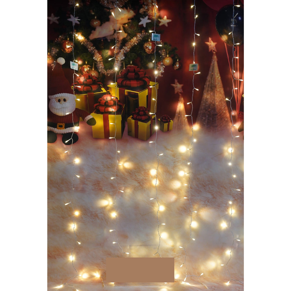 Instalatie Craciun, Tip Perdea, IP44, 8 m x 2 m, 960 LED-uri, Alb cald, cu flash, Transformator