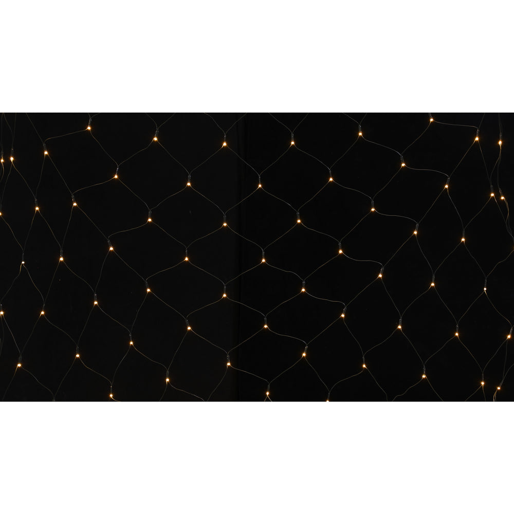 Instalatie Craciun tip plasa, cu transformator 31V, 1.5 m x 1.5 m, Alb Cald, 120 LED-uri V5, 8