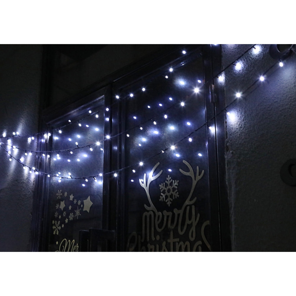 Instalatie de Craciun, Premium, Tip Liniara / Sirag, 50 m, 500 LED-uri Mari, Alb Rece