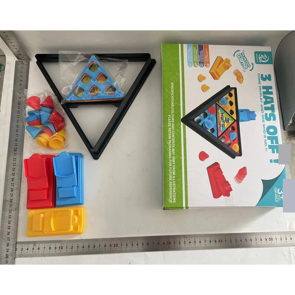 Joc Interactiv pentru Copii, 3 Hats Off, Tabla de Joc, Figurine Palarii, +3 Ani, Multicolor