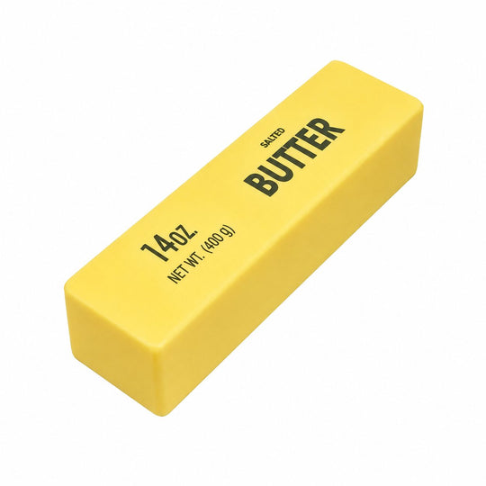 Jucarie Antistres Squishy, Model Butter Block, Tip Needoh, Moale cu Revenire Lenta, 400 g, 24 x 5 cm, Galben