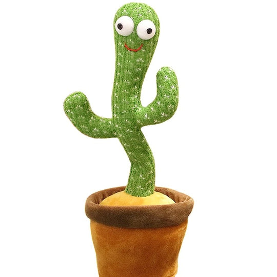 Jucarie Cactus Dansator, Canta, Danseaza, Imita, Distractiv, Verde, 37cm
