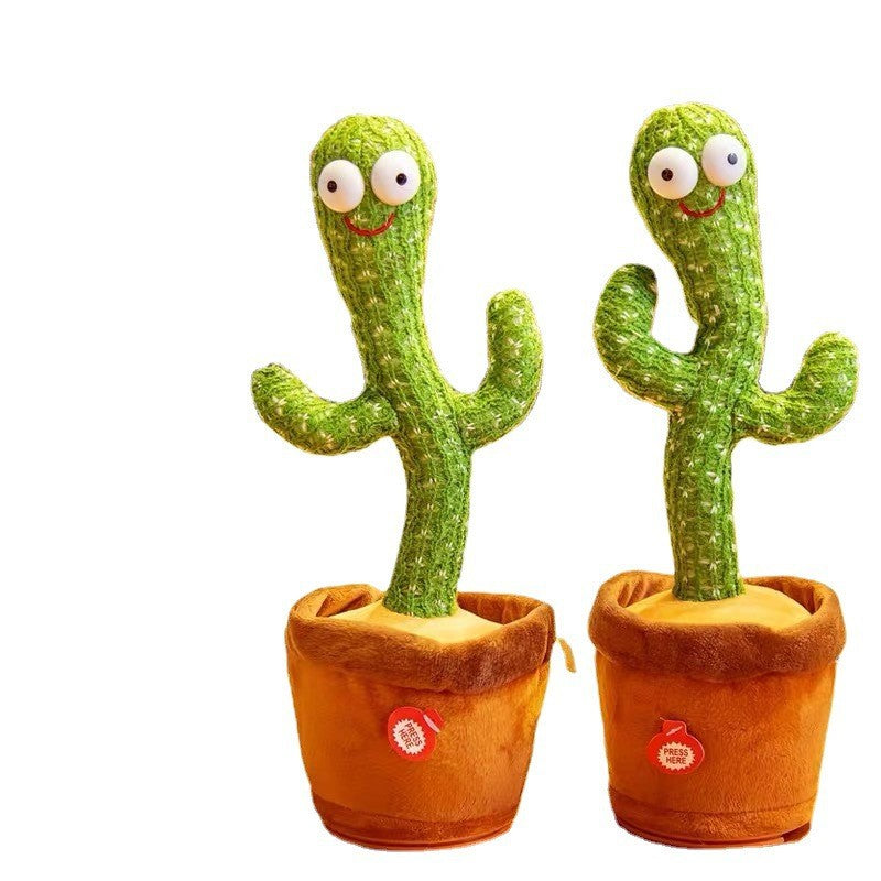 Jucarie Cactus Dansator, Canta, Danseaza, Imita, Distractiv, Verde, 37cm