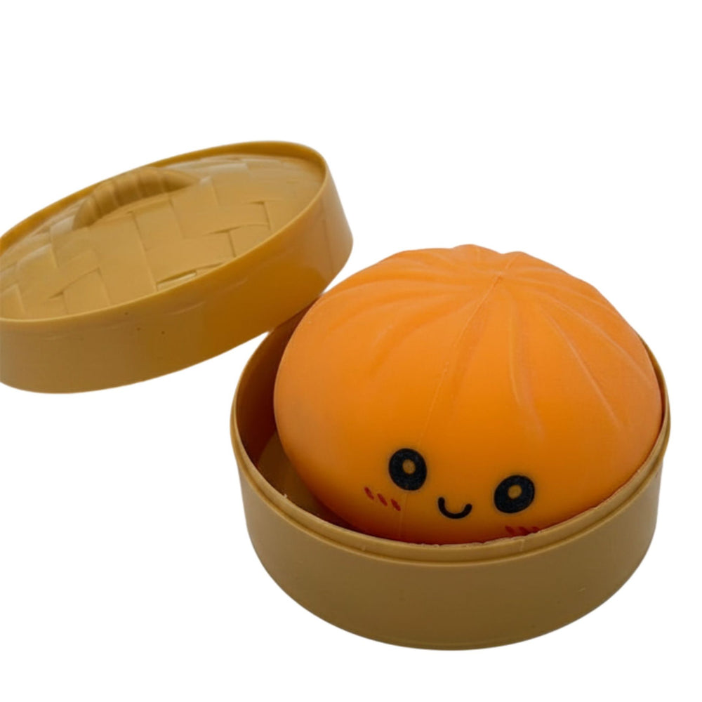 Jucarie Squishy Dumpling Antistres, Model Fata Zimbitoare, Jucarie Senzoriala cu Revenire Lenta, pentru Copii si adulti, Relaxare si Eliberare Anxietate, 8.5 cm, 95 g, Culoare Aleatorie