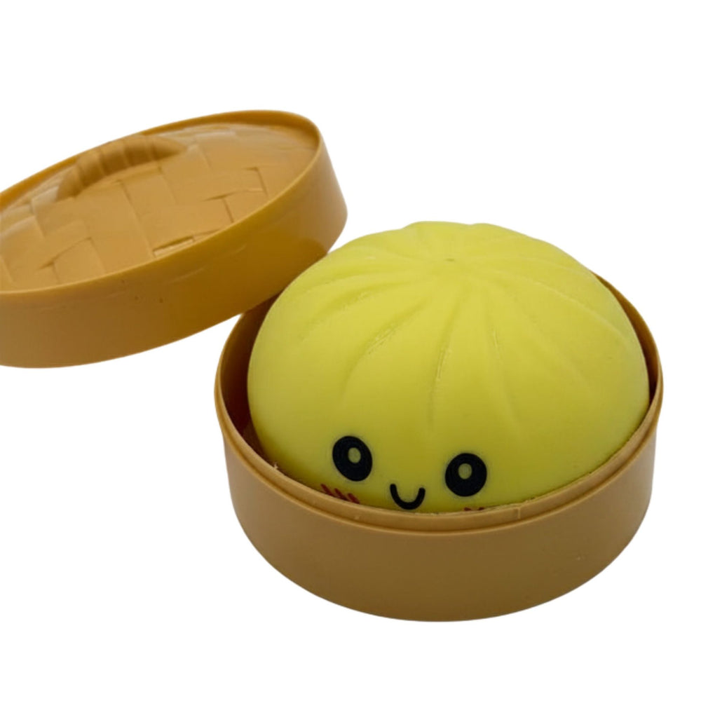 Jucarie Squishy Dumpling Antistres, Model Fata Zimbitoare, Jucarie Senzoriala cu Revenire Lenta, pentru Copii si adulti, Relaxare si Eliberare Anxietate, 8.5 cm, 95 g, Culoare Aleatorie