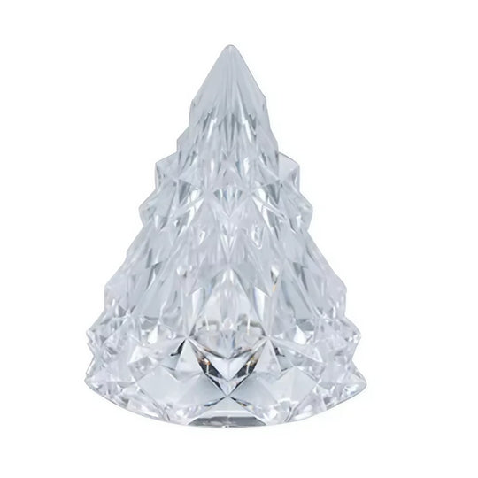 Lampa de Veghe, Model IceBerg, Lumina Calda, cu Baterii, Transparenta, 6.5x8 cm