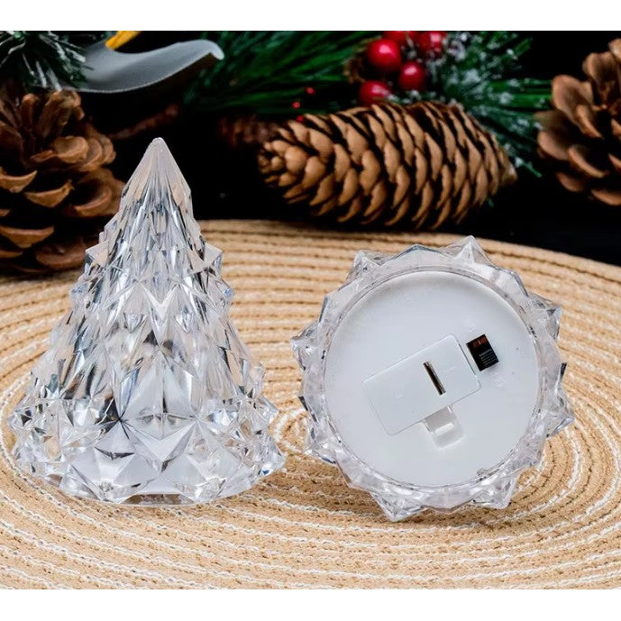 Lampa de Veghe, Model IceBerg, Lumina Calda, cu Baterii, Transparenta, 6.5x8 cm