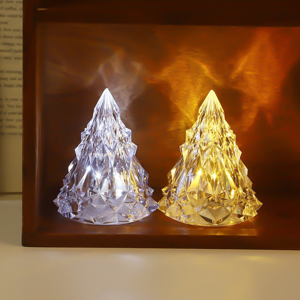 Lampa de Veghe, Model IceBerg, Lumina Calda, cu Baterii, Transparenta, 6.5x8 cm