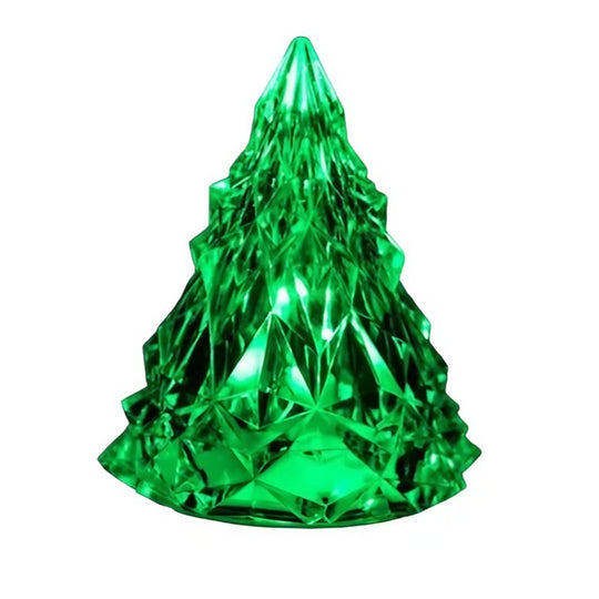 Lampa de Veghe, Model IceBerg, Lumina Calda, cu Baterii, Verde, 6.5x8 cm