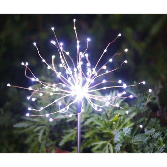 Lampa solara sub forma de artificii, 90 LED-uri, alb rece