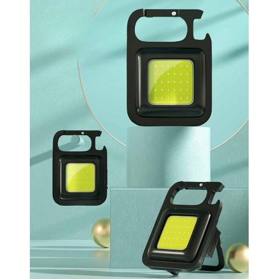 Lanterna de buzunar tip breloc, 30 LED-uri, incarcare prin usb Type C, pentru exterior, camping, alpinism, ciclism