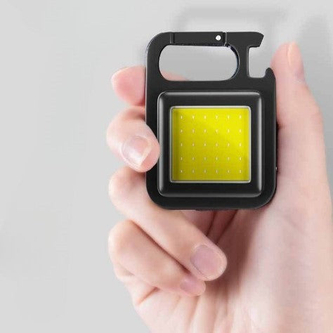Lanterna de buzunar tip breloc, 30 LED-uri, incarcare prin usb Type C, pentru exterior, camping, alpinism, ciclism