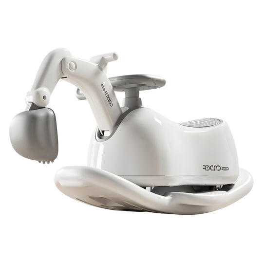 Masina 3 in 1, 1-3 Ani, Tip Excavator/Balansoar/Masina Yo Yo, din Plastic, 4 Roti Silentioase, 71.5 x 34 x 39 cm, Alb
