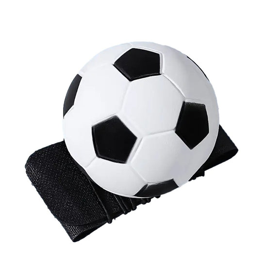Minge Saltareata Hiperelastica, Model Minge de Fotbal cu Fixare de Mana, Space Moon Ball foarte Elastica, Antistress pentru Copii, Diametru 66 mm, Alb Negru