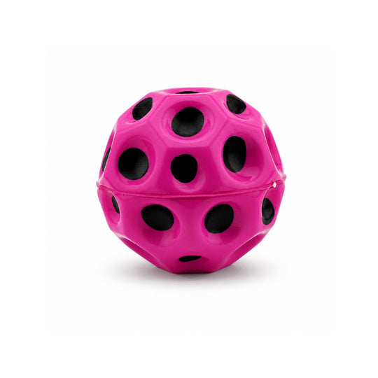 Minge Saltareata Hiperelastica, Space Moon Ball foarte Elastica, Antistress pentru Copii, Diametru 66 mm, Roz