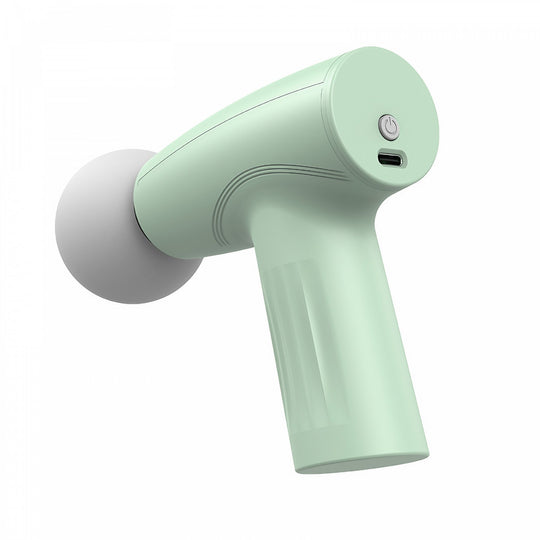 Mini Aparat de Masaj, Tip Pistol, Incarcare USB Tip C, Portabil, Pentru Relaxare Musculara, Autonomie 120 Min, 3 Trepte de Viteza, Verde