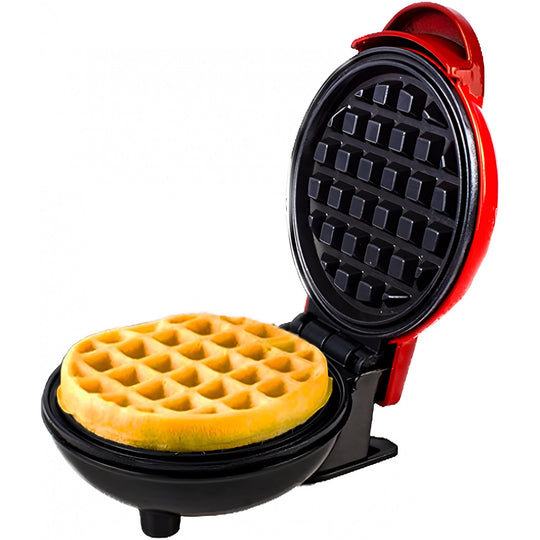 Mini Aparat de Vafe, Multifunctional, Pentru Casa si Calatorii, Compact, Usor de Transportat si Depozitat, 18x14.5x9.3 cm, Rosu