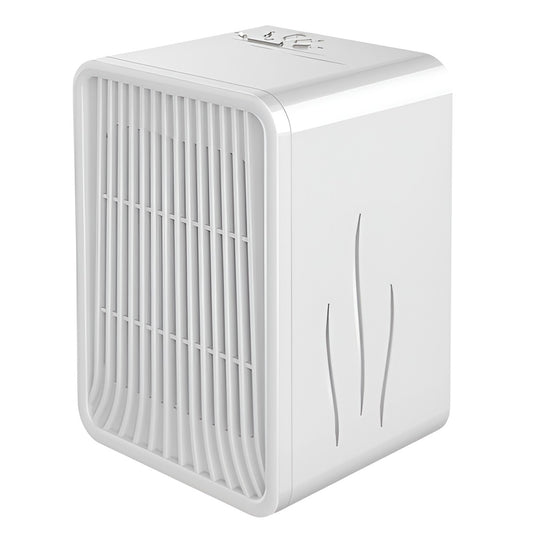 Mini Incalzitor pentru Birou, Incalzire si Racire, 1000-1200W, cu Lumini, cu Maner, Lungime Cablu 1.5 m, 3 Trepte de Temperatura, 15.3x13.8x22.5 cm, Alb