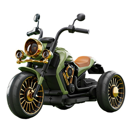Motocicleta Electrica, cu Acumulator, Bluetooth, Sistem Anti-Rasturnare, Sistem de Lumini si Sunet, 1-8 Ani, 93 x 48 x 63 cm, Verde