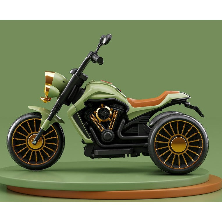 Motocicleta Electrica, cu Acumulator, Bluetooth, Sistem Anti-Rasturnare, Sistem de Lumini si Sunet, 1-8 Ani, 93 x 48 x 63 cm, Verde