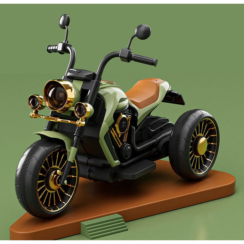 Motocicleta Electrica, cu Acumulator, Bluetooth, Sistem Anti-Rasturnare, Sistem de Lumini si Sunet, 1-8 Ani, 93 x 48 x 63 cm, Verde