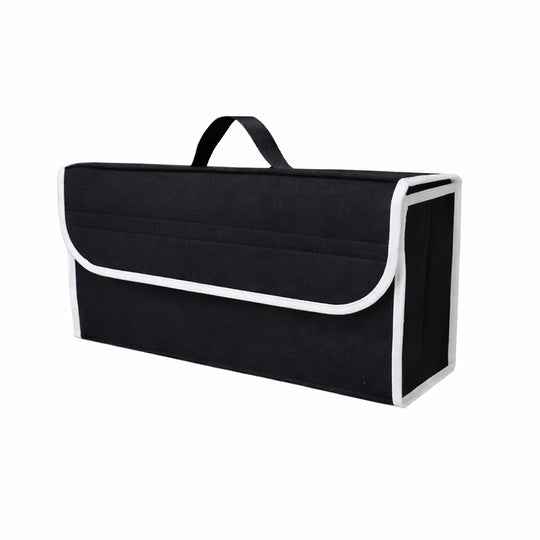 Organizator Portbagaj Auto Pliabil, Cutie Depozitare Multifunctionala, Material Textil Non Woven, 50 x 17 x 24 cm, Negru
