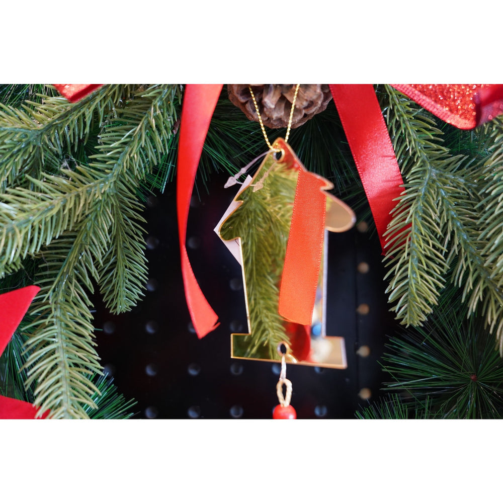 Ornament brad, Brad, Auriu, Lucios, 8*25CM, Acril, Interior/ Exterior