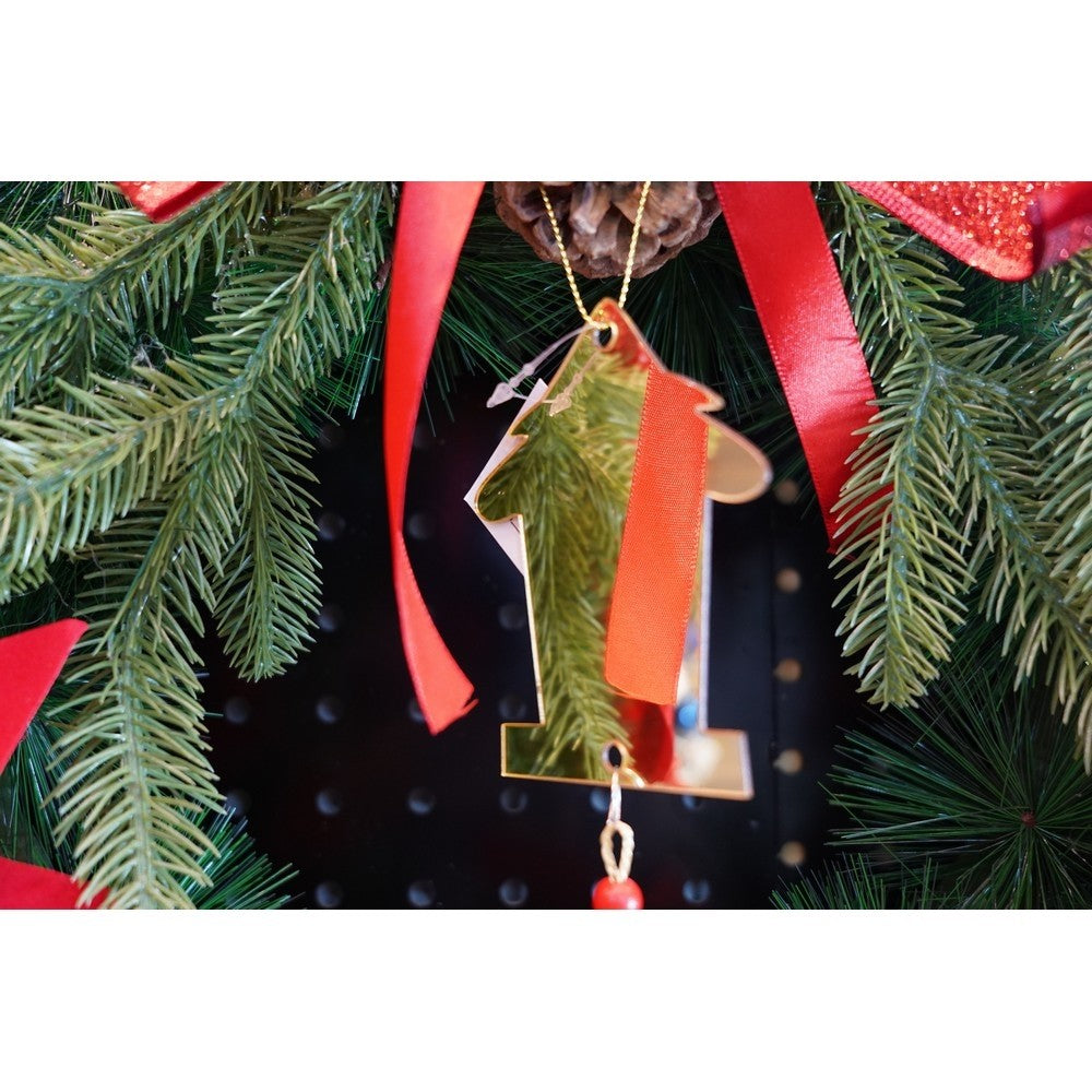 Ornament brad, Brad, Auriu, Lucios, 8*25CM, Acril, Interior/ Exterior