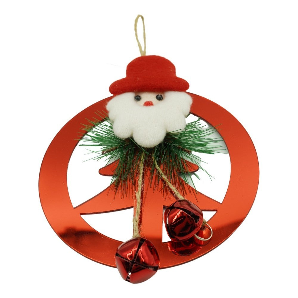 Ornament brad, Brad cu clopotei, Rosu, Lucios, 15*20CM, Acril, Interior/ Exterior, Cum se utilizeaza: information not provided