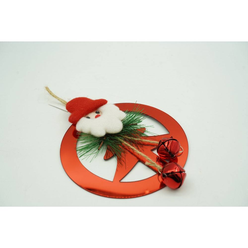 Ornament brad, Brad cu clopotei, Rosu, Lucios, 15*20CM, Acril, Interior/ Exterior, Cum se utilizeaza: information not provided