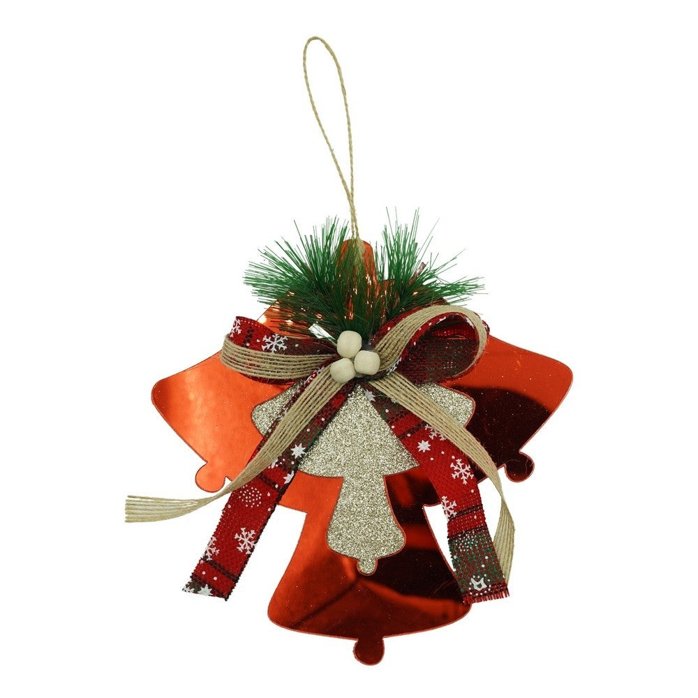 Ornament brad, Clopotei, Rosu, Lucios, 15*15CM, Acril, Interior/ Exterior