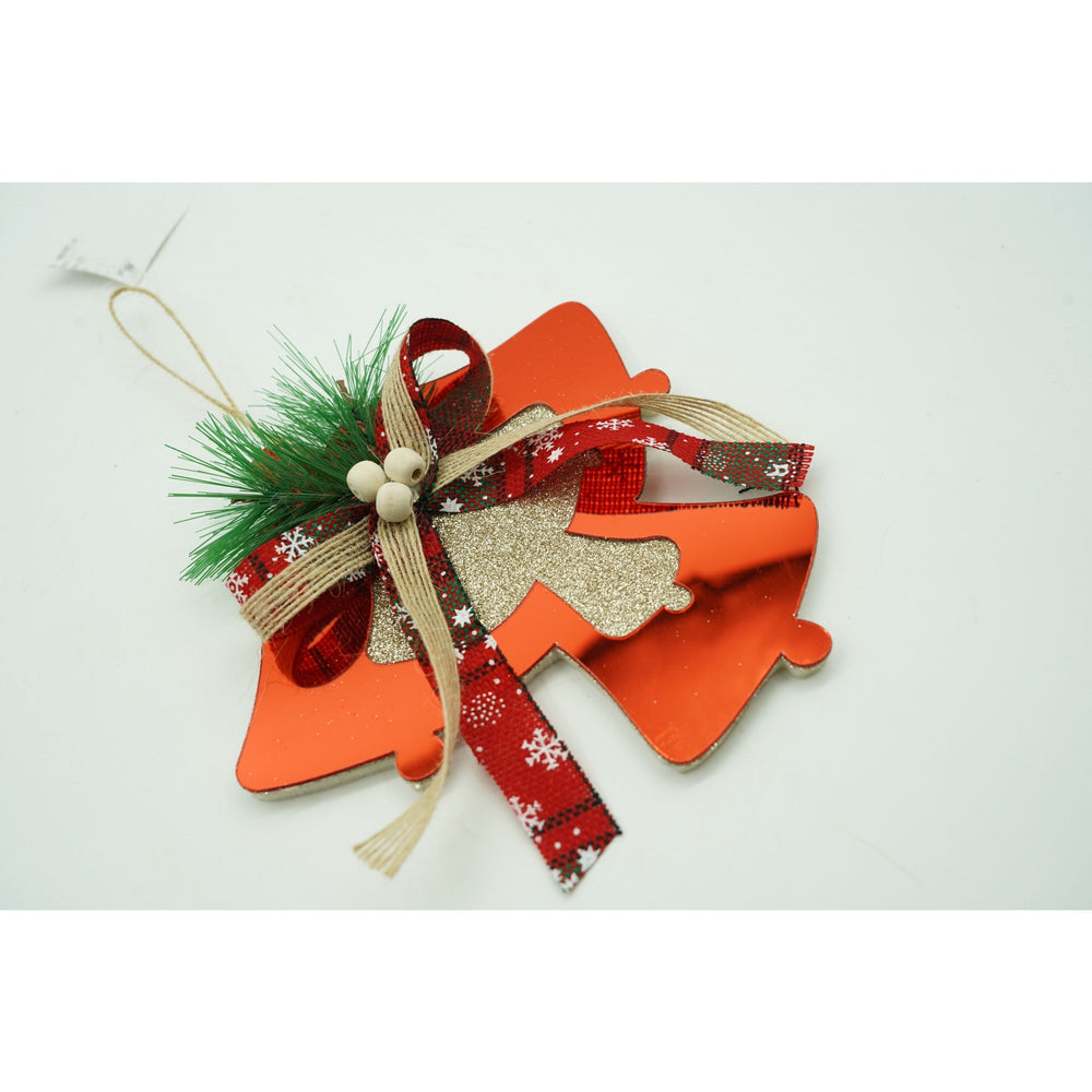 Ornament brad, Clopotei, Rosu, Lucios, 15*15CM, Acril, Interior/ Exterior