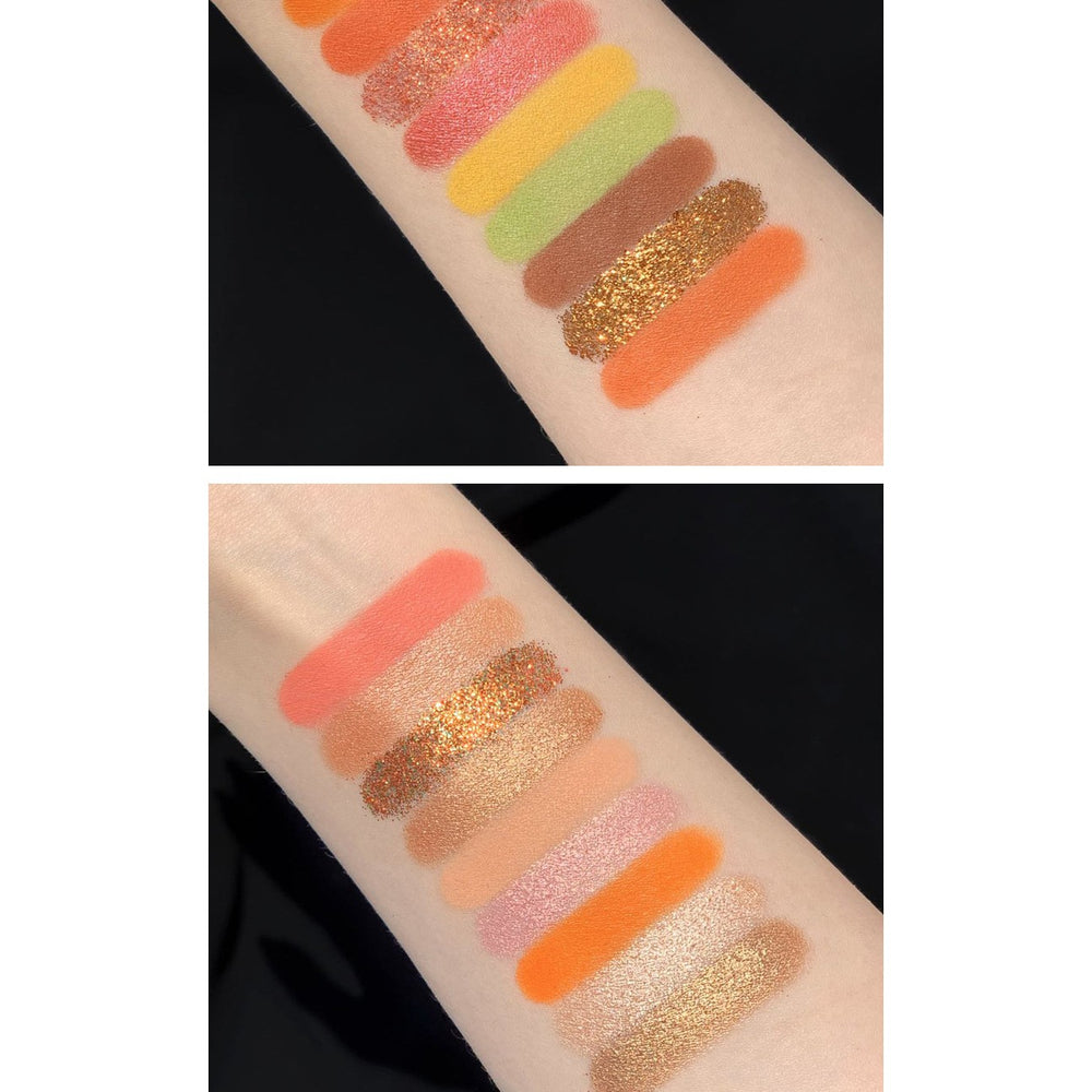 Paleta de farduri cu 40 de culori pigmentate, Maro cu sclipici