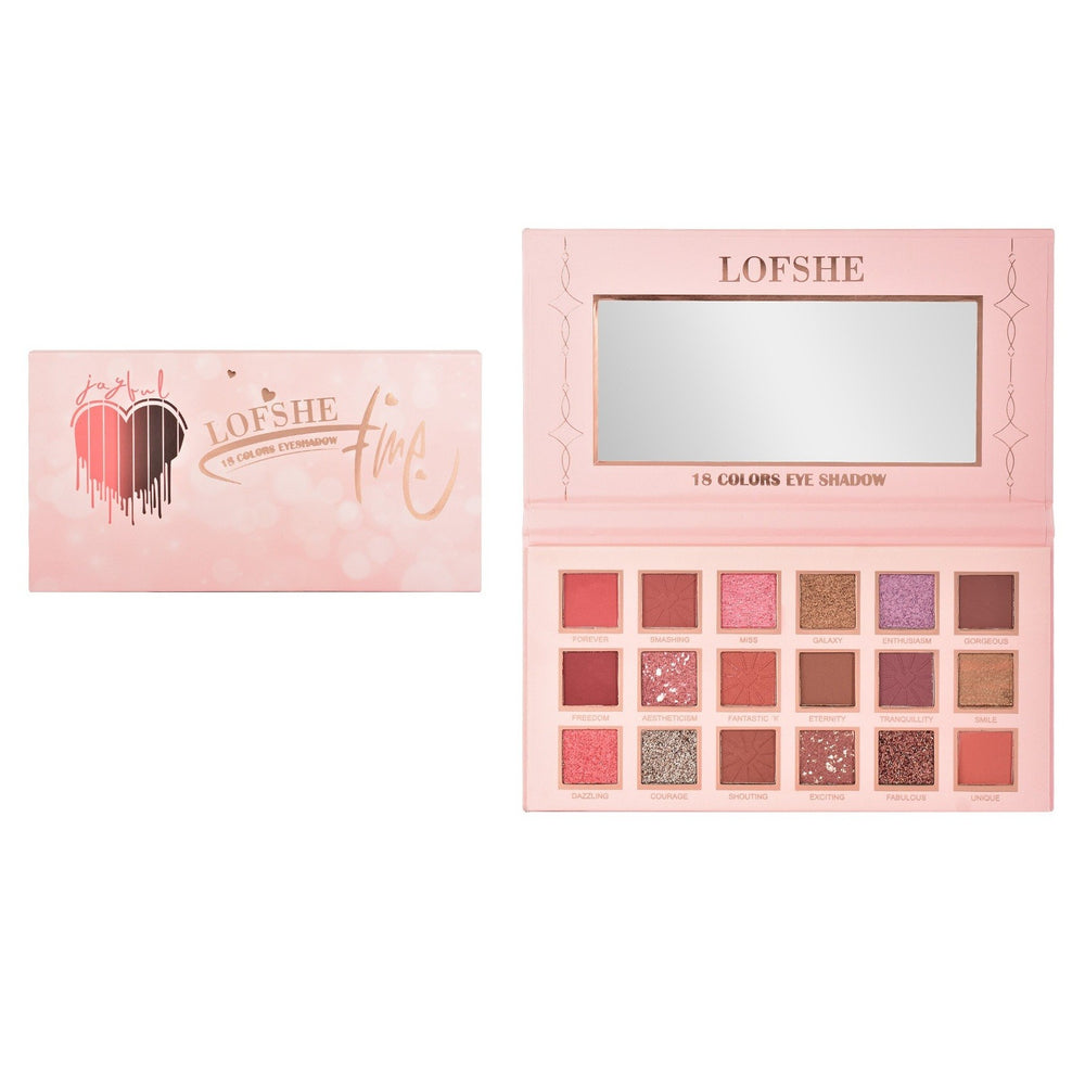 Paletă Farduri de Ochi, LOFSHE 18 Colors Eye Shadow, 18 Nuante Mate si Sidefate, Oglinda Integrata, Pentru Machiaje Naturale si Accentuate, Ideala pentru Utilizare Zilnica și Ocazii Speciale, Multicolor