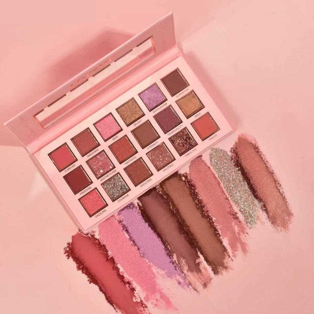Paletă Farduri de Ochi, LOFSHE 18 Colors Eye Shadow, 18 Nuante Mate si Sidefate, Oglinda Integrata, Pentru Machiaje Naturale si Accentuate, Ideala pentru Utilizare Zilnica și Ocazii Speciale, Multicolor
