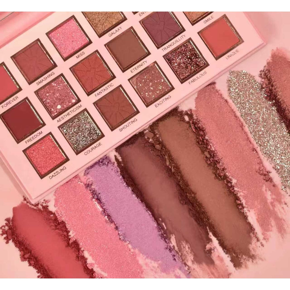 Paletă Farduri de Ochi, LOFSHE 18 Colors Eye Shadow, 18 Nuante Mate si Sidefate, Oglinda Integrata, Pentru Machiaje Naturale si Accentuate, Ideala pentru Utilizare Zilnica și Ocazii Speciale, Multicolor
