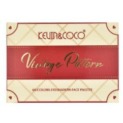 Paleta Machiaj Profesionala, Kevin&Coco, 60 Nuante Pigmentate, Fard Pleoape Mate si Sidefate, Multicolor