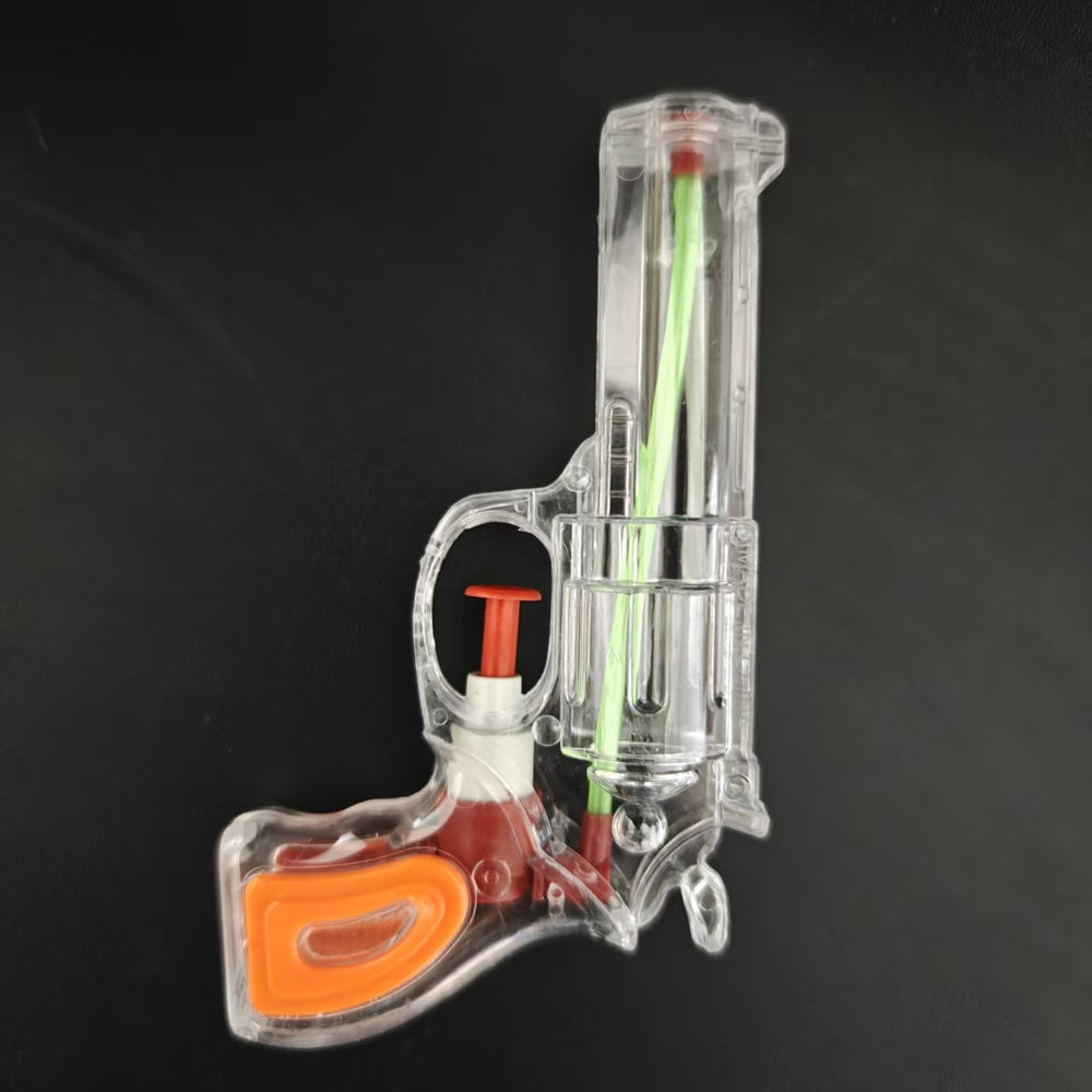 Pistol cu Apa, pentru Copii, din Plastic, 16 x 5 x 2 cm, Transparent/Portocaliu