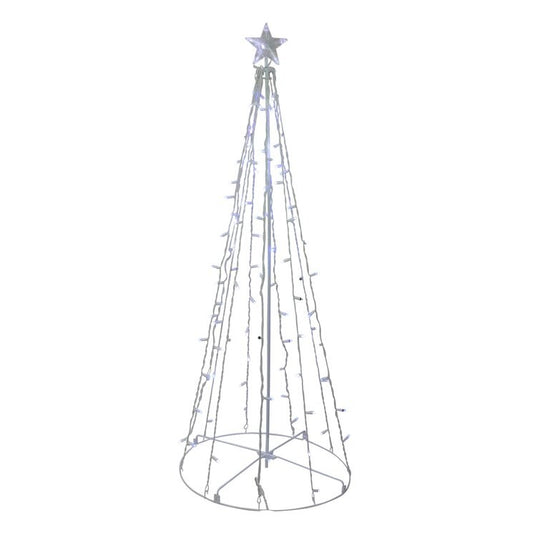 Pom luminos decorativ, 480 Led, lumina alba+flash alb, 1.8 M