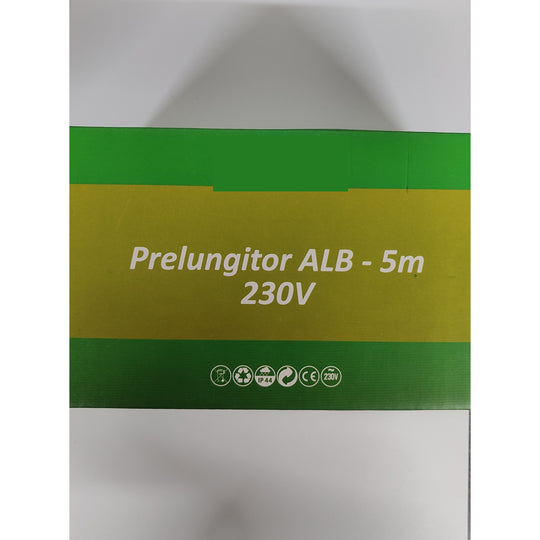 Prelungitor, cauciuc, 220 volti, 5 metri, fir alb