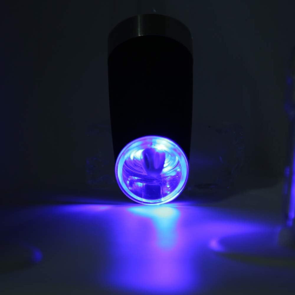 Rasnita Electrica Sare si Piper, cu Camera Depozitare Transparenta, Macinare, Functionare pe Baterii, cu Lumina, ABS, 20x6.5 cm, Negru/Transparent