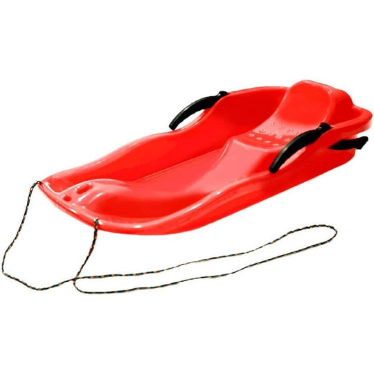 Sanie, din Plastic, +3 Ani, 87 x 40 x 17.5 cm, cu Frana si Franghie, pentru Adulti si Copii, Rosu