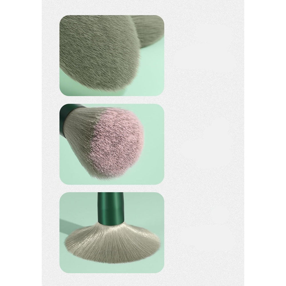 Set 13 pensule pentru machiaj, super soft, makeup profesional/incepatori, verde