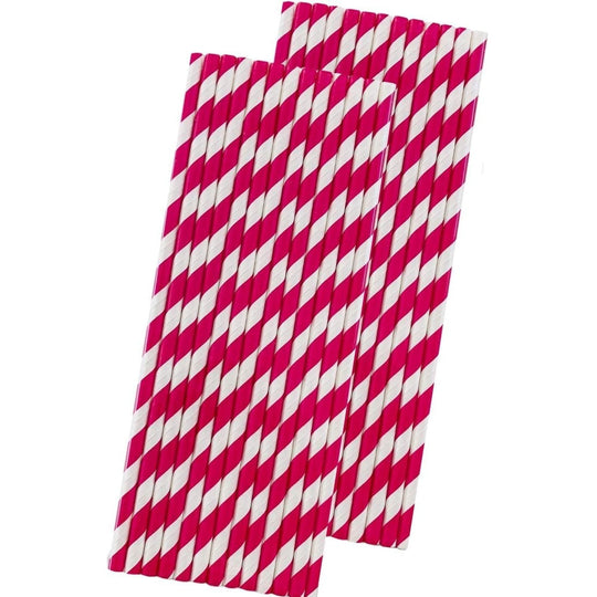 Set 16 Paie, pentru Masa de Craciun, din Hartie, 19.7 cm, Alb-Rosu