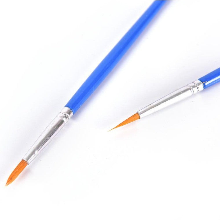 Set 5 Pensule Multifunctionale, pentru Pictura pe Fata, Varf Ascutit, 17.5 cm, Albastru