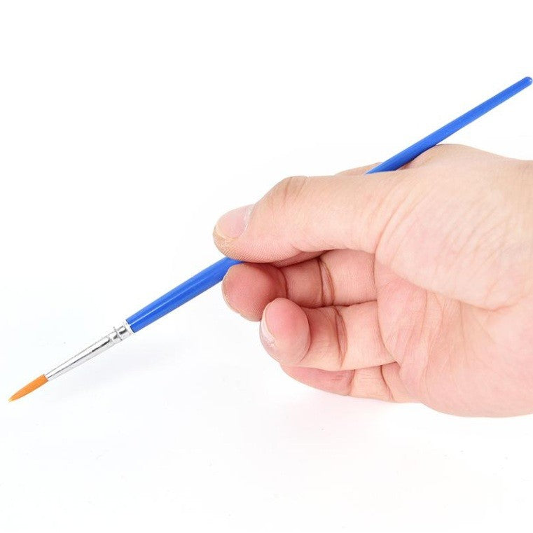 Set 5 Pensule Multifunctionale, pentru Pictura pe Fata, Varf Ascutit, 17.5 cm, Albastru