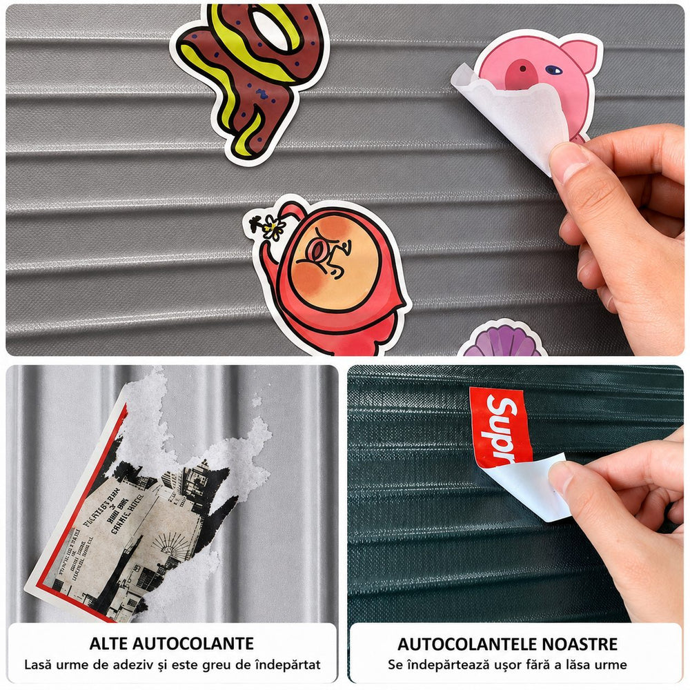 Set 50 Stickere Decorative, Modele Outdoor, Peisaje si Astronauti, Impermeabile, pentru Laptop, Caiete, Chitara si Bagaje, Aproximativ 5 x 6 cm, Multicolor
