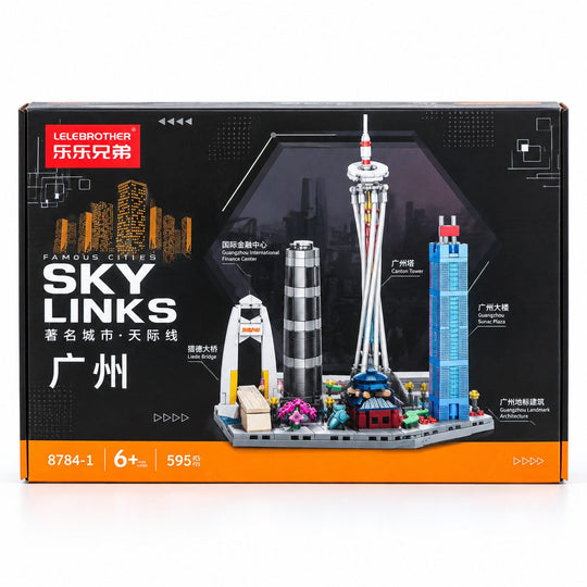 Set de Constructie, Model Guangzhou, 595 Piese, 6+ Ani, 19.5 x 14.5 x 26.5 cm, Multicolor