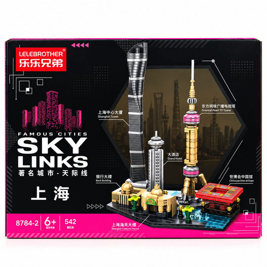 Set de Constructie, Model Guangzhou Sky Links, 595 Piese, Varsta 6+ Ani, 19.5x14.5x26.5 cm, Multicolor